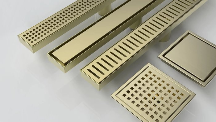 Золотые трапы для душа 